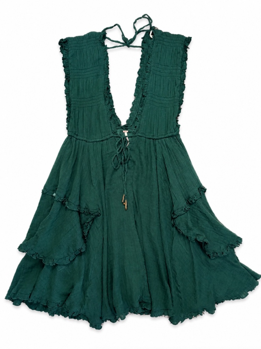 Free People Teal Green Mini Dress - Picture 2 of 4